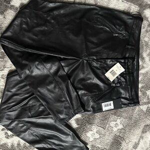 Guess Black Faux Leather Leggings